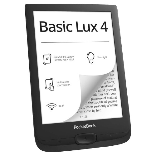 ספר אלקטרוני PocketBook 6 618 Basic Lux 4 שחור PB618-P-WW