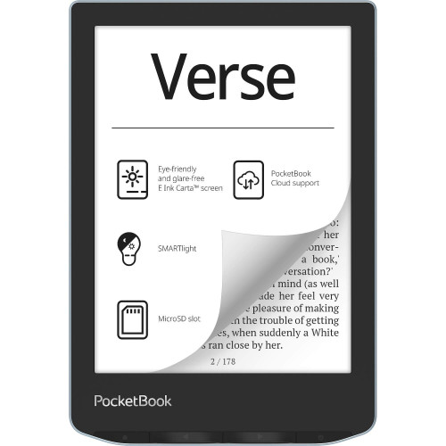 в электронной книге PocketBook 6 629 Verse синий בהיר PB629-2-WW