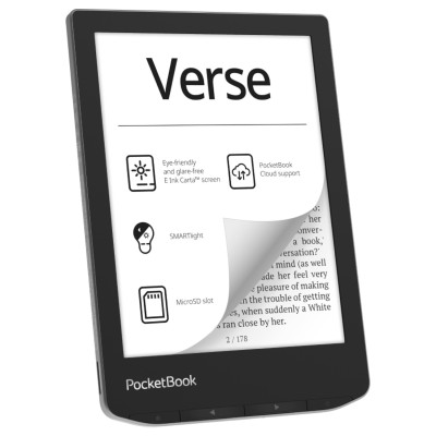 E-book PocketBook 6" Verse אפור PB629-M-WW E-book PocketBook 6" Verse אפור PB629-M-WW