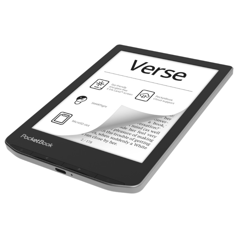 E-book PocketBook 6" Verse אפור PB629-M-WW