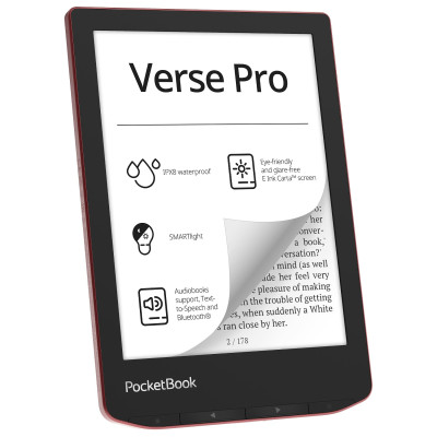 E-book PocketBook 6" Verse Pro אדום PB634-3-WW E-book PocketBook 6" Verse Pro אדום PB634-3-WW