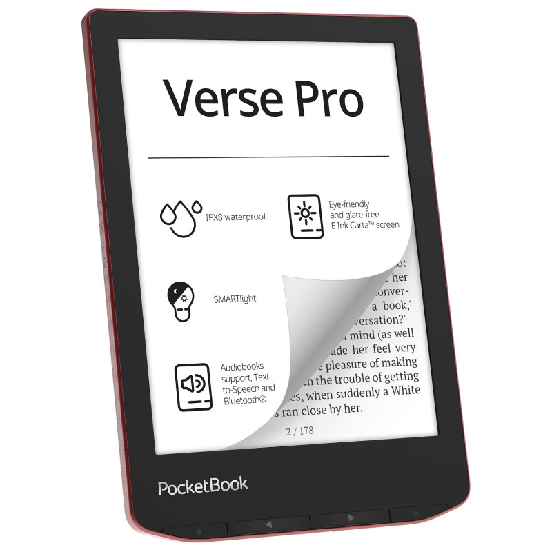 E-book PocketBook 6" Verse Pro אדום PB634-3-WW