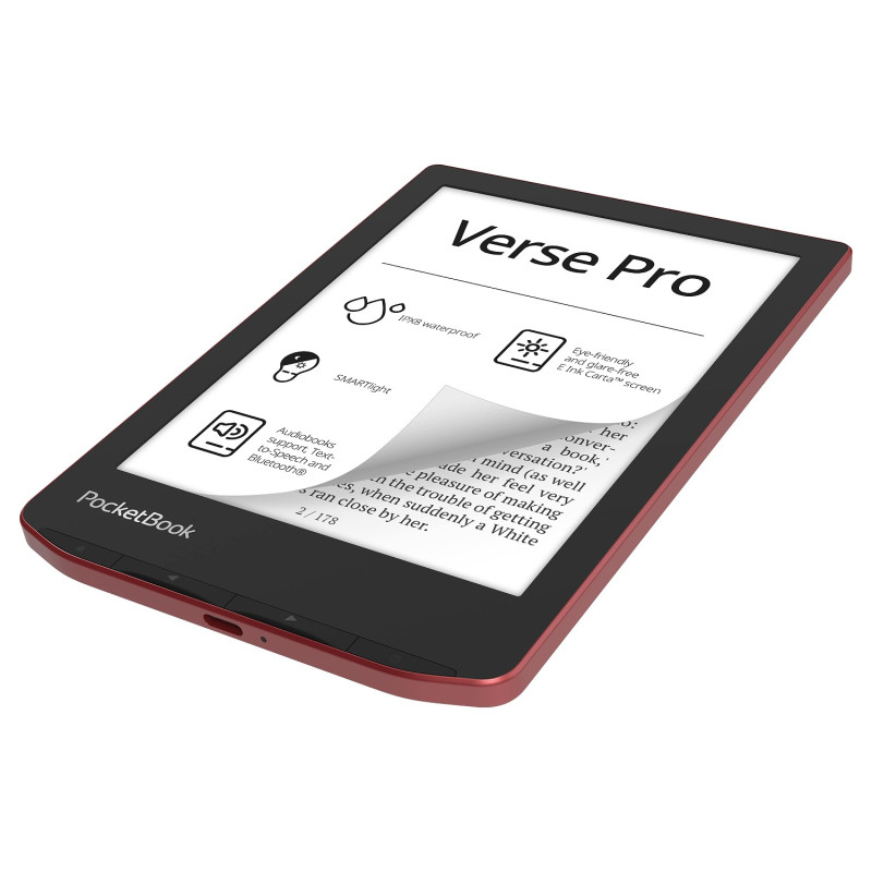 E-book PocketBook 6" Verse Pro אדום PB634-3-WW