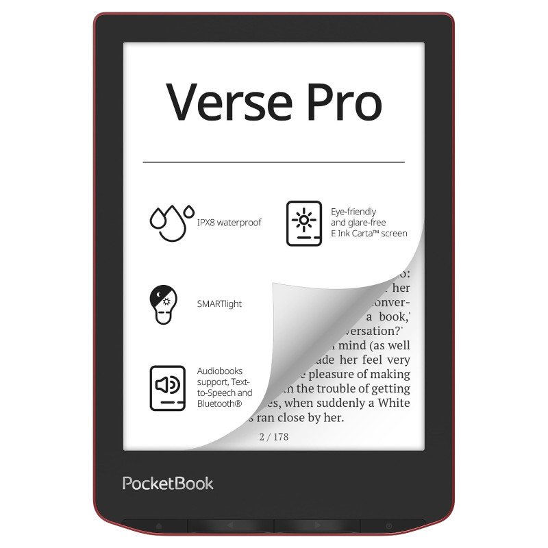 E-book PocketBook 6" Verse Pro אדום PB634-3-WW