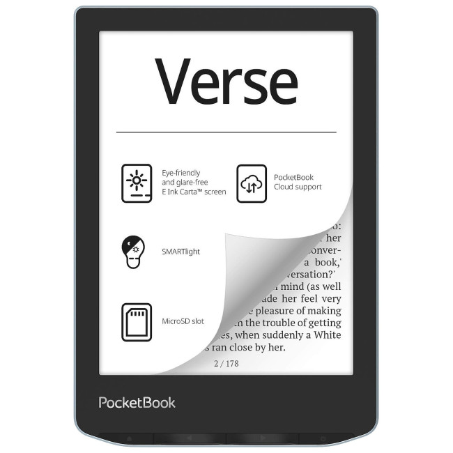 E-book PocketBook 6 629 Verse blue בהיר PB629-2-WW E-book PocketBook 6 629 Verse blue בהיר PB629-2-WW