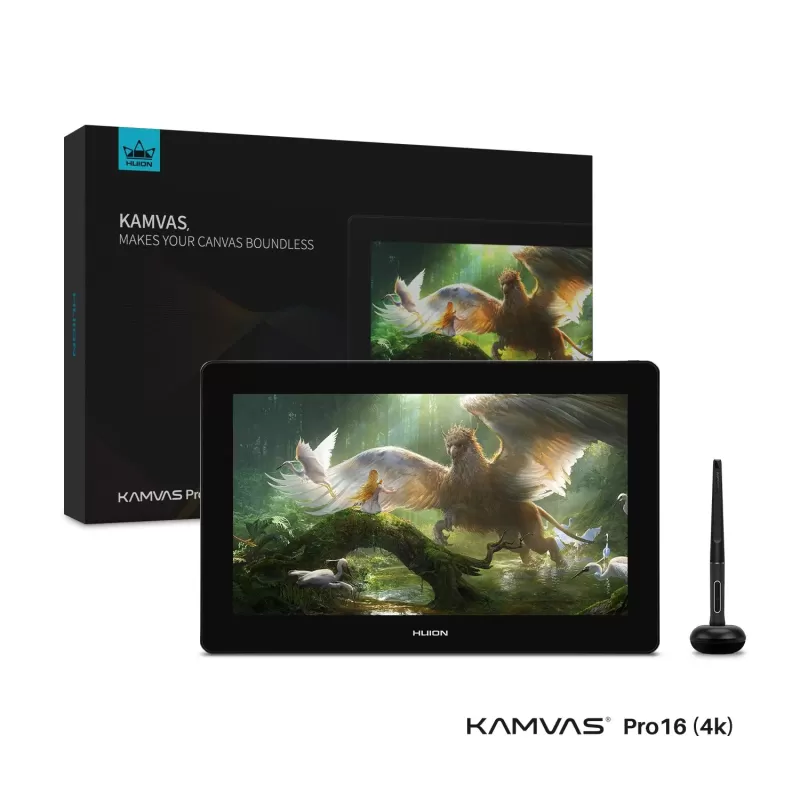 Graphics Tablet HUION Kamvas PRO 16 4K (GT1561) Drawing Display GT1561 Color:silver