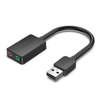 Внешняя Звуковая Карта Vention USB-A to 3.5" Headphones + Mic Adapter CDYB0 Внешняя Звуковая Карта Vention USB-A to 3.5" Headphones + Mic Adapter CDYB0
