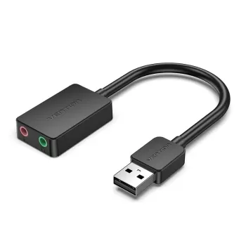 Внешняя Звуковая Карта Vention USB-A to 3.5" Headphones + Mic Adapter CDYB0
