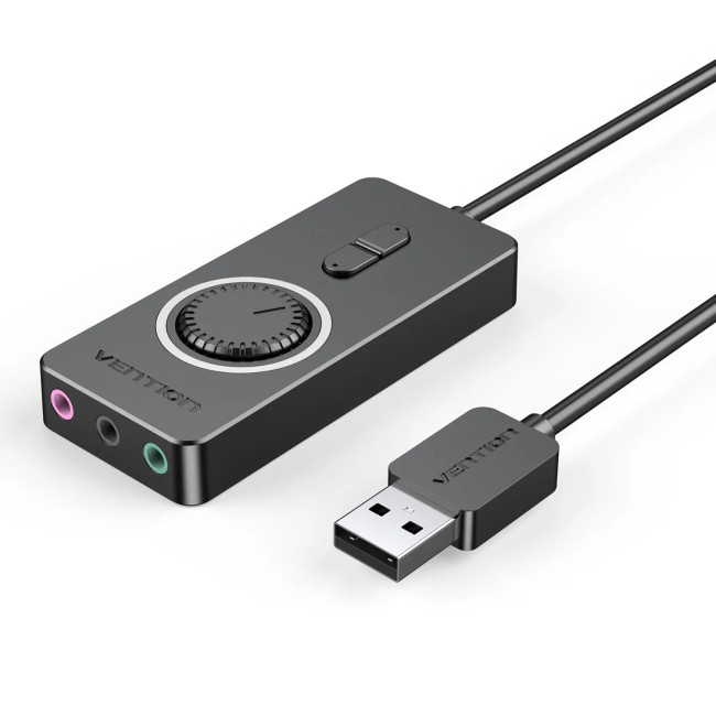 Внешняя Звуковая Карта Vention USB-A to 3.5mm x3 1m CDRBF Внешняя Звуковая Карта Vention USB-A to 3.5mm x3 1m CDRBF
