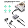 ממיר דיגיטלי לאנלוגי UGREEN USB-C to 3.5" mm + USB-C | PD 30W | 24-bit-96kHz | DAC Splitter 60164