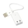 כרטיס קול חיצוני Gold Touch USB2.0 To 7.1 Sound Card Adapter E-SOUND-7.1 צבע לבן
