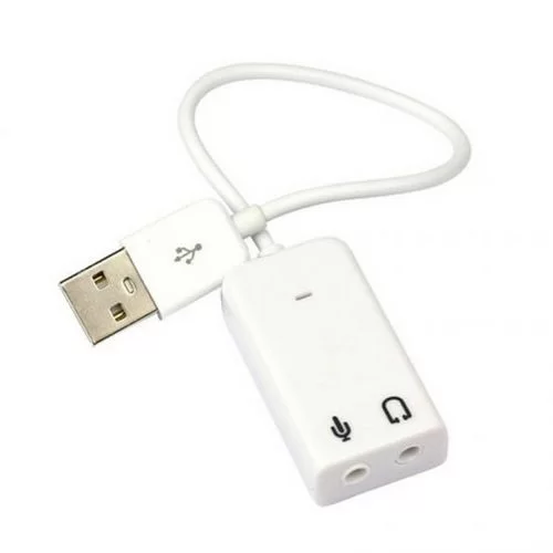 כרטיס קול חיצוני Gold Touch USB2.0 To 7.1 Sound Card Adapter E-SOUND-7.1 צבע לבן