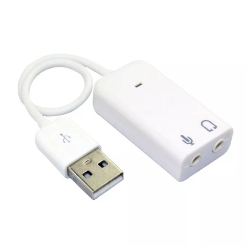 כרטיס קול חיצוני Gold Touch USB2.0 To 7.1 Sound Card Adapter E-SOUND-7.1 צבע לבן..