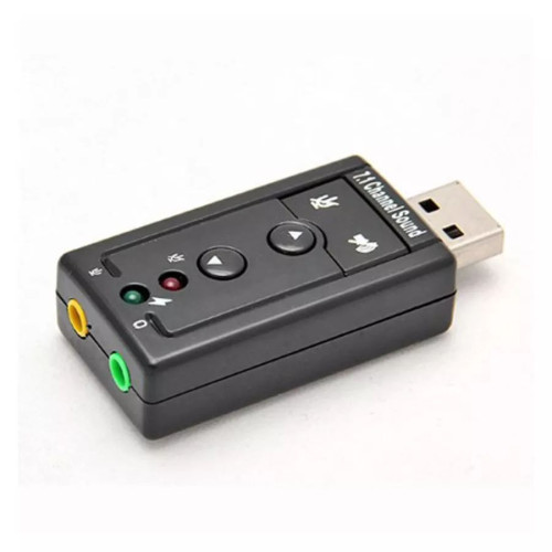 כרטיס קול חיצוני Gold Touch External USB To 7.1 Sound Card E-USB-7.1 צבע שחור