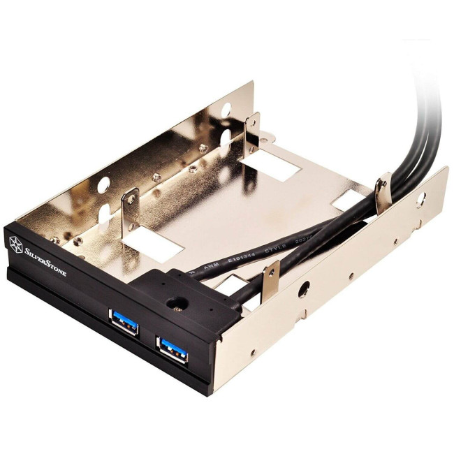 SilverStone Convertor Bay 3.5" to 2.5"x2 + USB3.0 SST-FP36B Цвет:черный