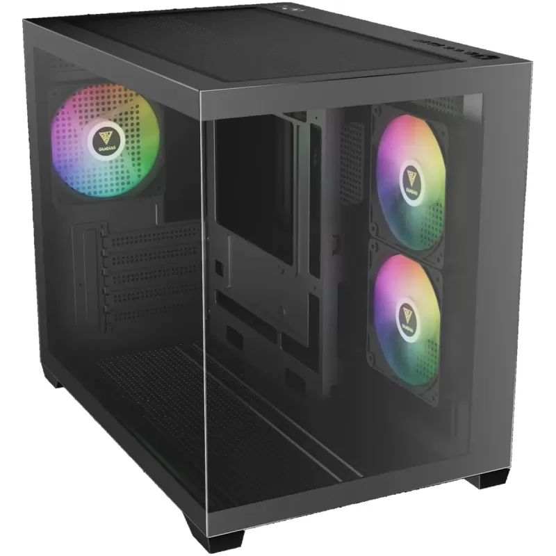 Case Gamdias AURA GC10M V2 ARGB black Micro Tower Case Gamdias AURA GC10M V2 ARGB black Micro Tower