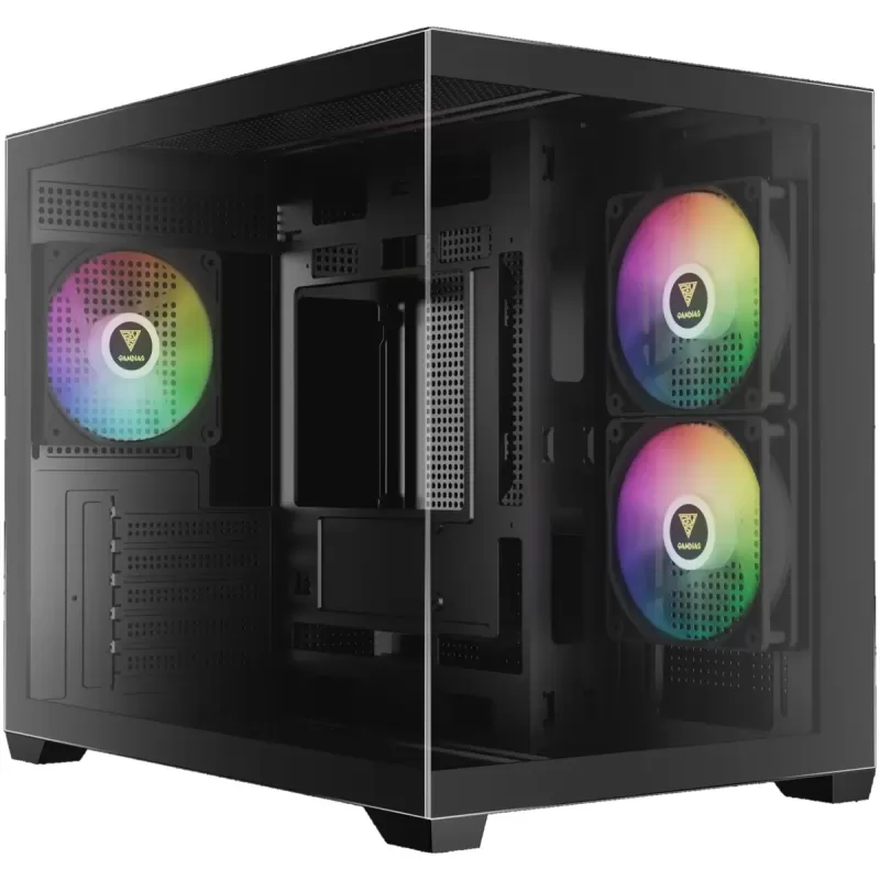 Case Gamdias AURA GC10M V2 ARGB black Micro Tower Case Gamdias AURA GC10M V2 ARGB black Micro Tower