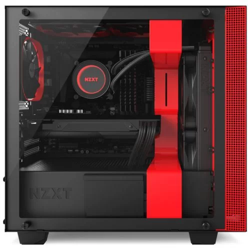 Корпус NZXT H400i black, red