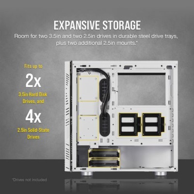 Case Corsair 275R Airflow Tempered Glass white Case Corsair 275R Airflow Tempered Glass white