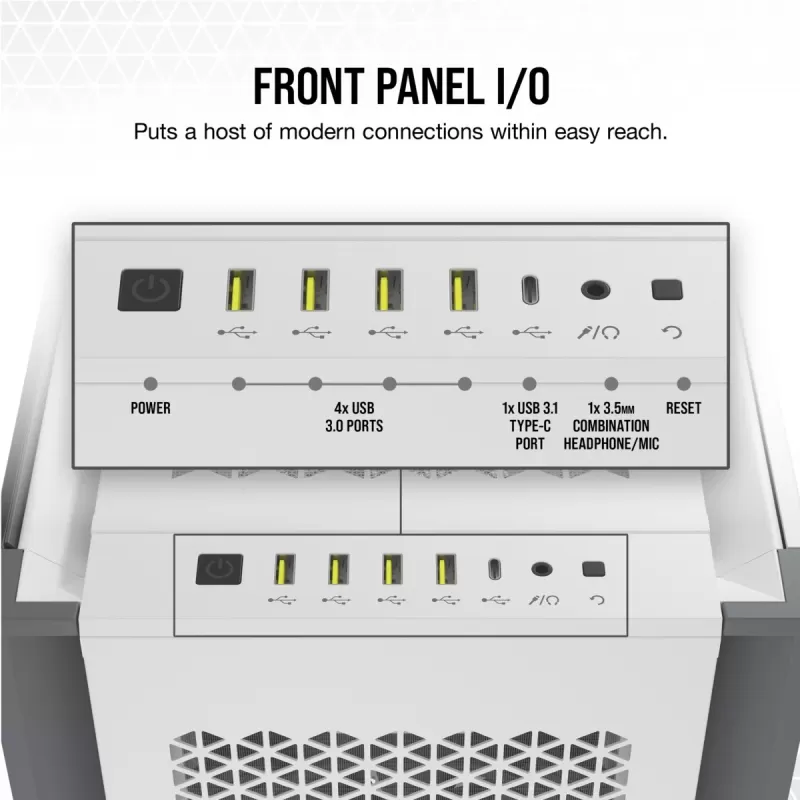מארז Corsair 7000D AIRFLOW לבן Full-Tower