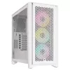 Корпус Corsair iCUE 4000D RGB AIRFLOW Mid-Tower Case - 3x AF120 RGB ELITE White Fans - iCUE Lighting Node PRO Controller - High-airflow Design white