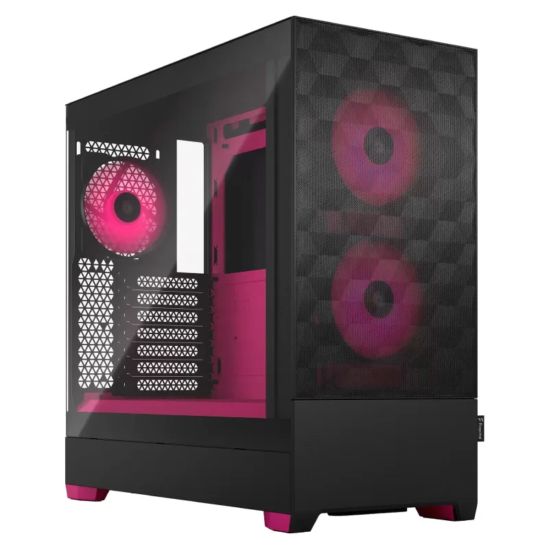 Case Fractal Design Pop Air RGB Magenta Core TG Clear Tint ATX Color:plack, pink Case Fractal Design Pop Air RGB Magenta Core TG Clear Tint ATX Color:plack, pink