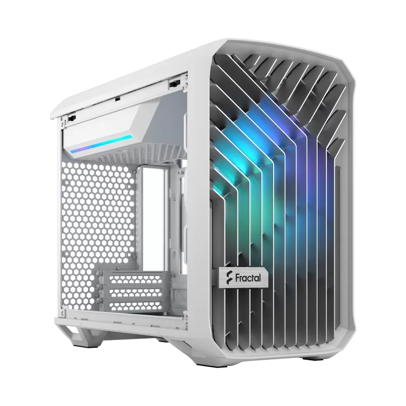 Case Fractal Design Torrent Nano RGB white TG clear tint Micro ATX