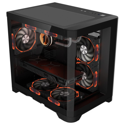 Case 1St Player UV5 3X ARGB Fan HUB+Remote black Micro ATX Case 1St Player UV5 3X ARGB Fan HUB+Remote black Micro ATX