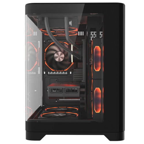Case 1St Player UV5 3X ARGB Fan HUB+Remote black Micro ATX