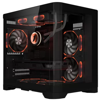 מארז 1St Player UV5 3X ARGB Fan HUB+Remote שחור Micro ATX מארז 1St Player UV5 3X ARGB Fan HUB+Remote שחור Micro ATX