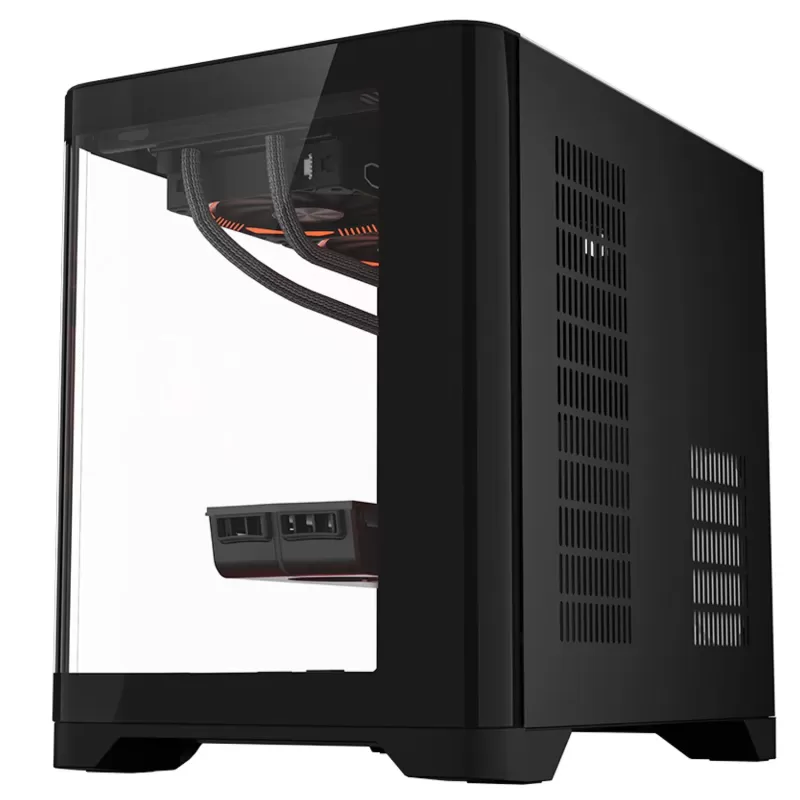 מארז 1St Player UV5 3X ARGB Fan HUB+Remote שחור Micro ATX