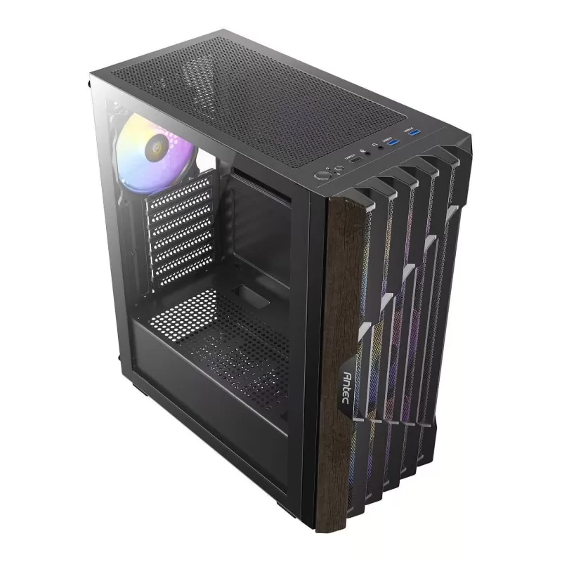 מארז Antec AX63 Wood ARGB Mid Tower צבע שחור