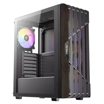 Case Antec AX63 Wood ARGB Mid Tower Color:black