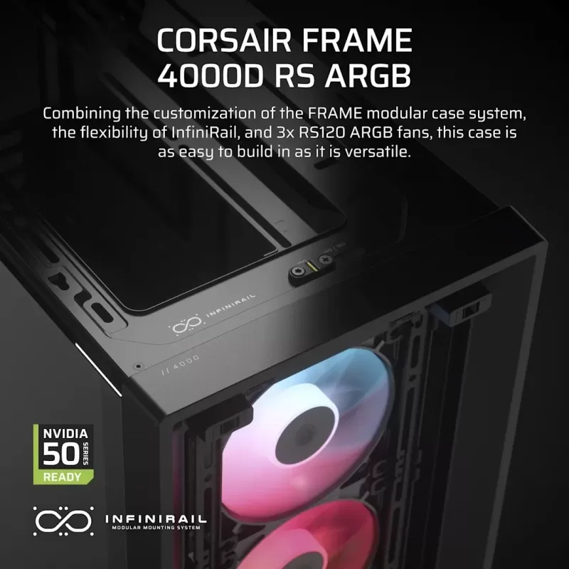 מארז Corsair FRAME 4000D RS ARGB Modular שחור Mid Tower