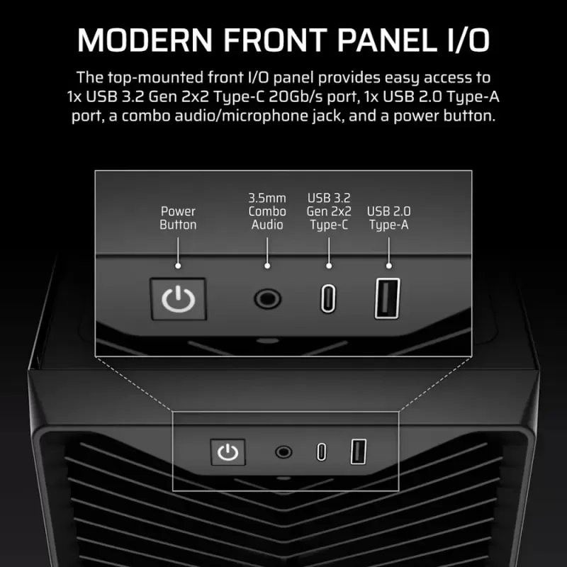Computer Case Corsair 3200D RS ARGB Mid Tower ATX black Mid Tower
