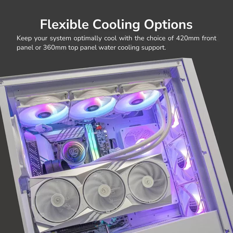 מארז COUGAR Uniface RGB Mid Tower צבע לבן