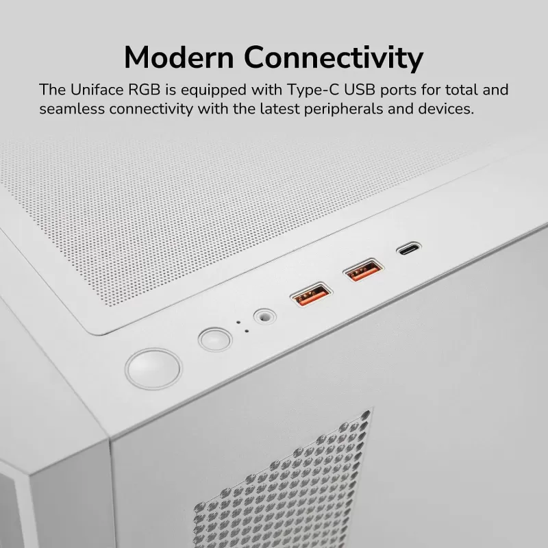 מארז COUGAR Uniface RGB Mid Tower צבע לבן