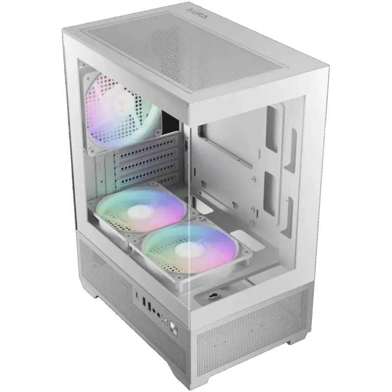 Case Gamdias AURA GC9M ELITE WH ARGB white Micro Tower