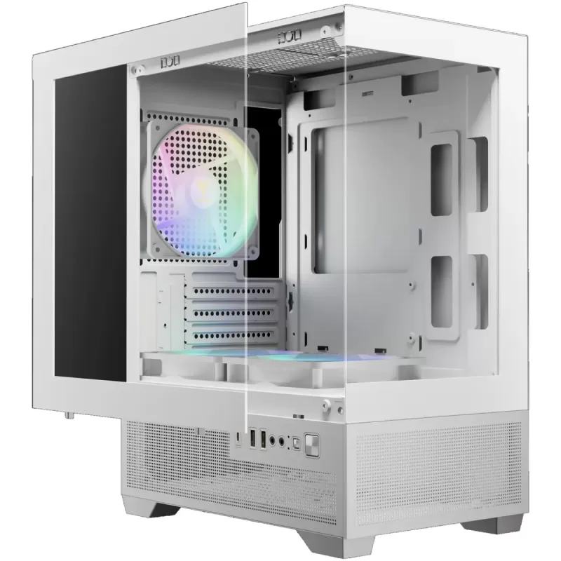 Case Gamdias AURA GC9M ELITE WH ARGB white Micro Tower