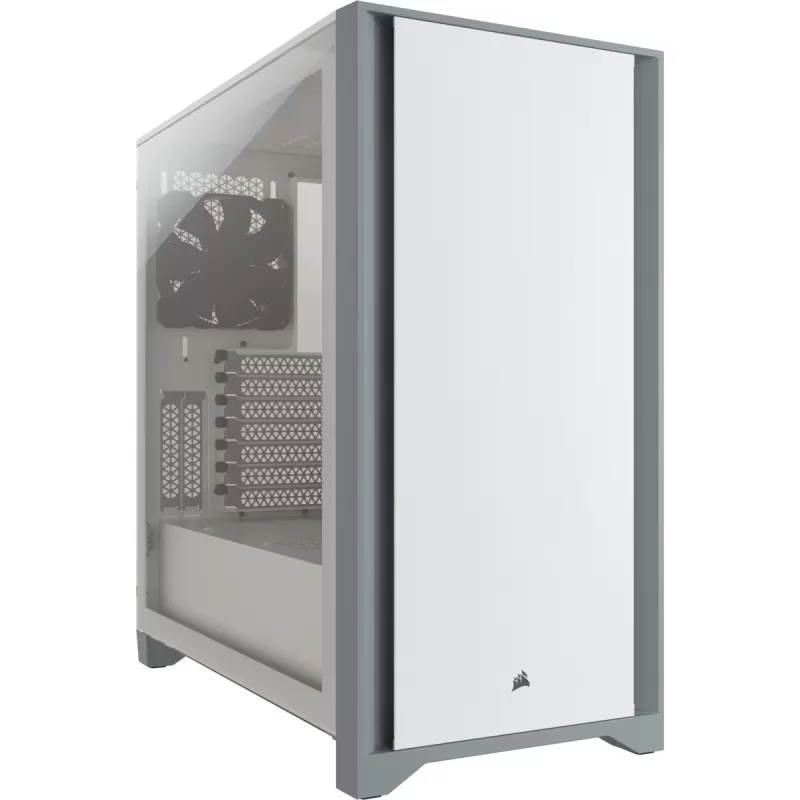 מארז Corsair 4000D Tempered Glass לבן Mid Tower