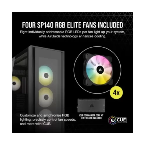 Case Corsair iCUE 7000X RGB Tempered Glass black Full-Tower