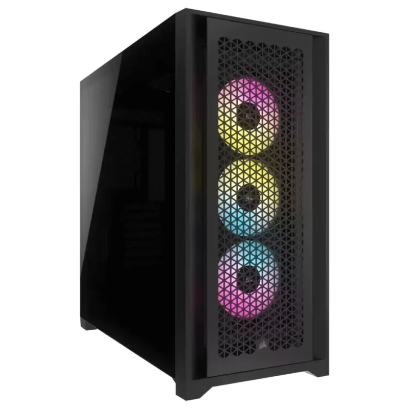 Case Corsair iCUE 5000D RGB AIRFLOW Mid-Tower Case - 3x AF120 RGB ELITE Fans - iCUE Lighting Node PRO Controller - High-airflow Design black Mid Tower