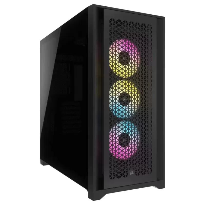 Case Corsair iCUE 5000D RGB AIRFLOW Mid-Tower Case - 3x AF120 RGB ELITE Fans - iCUE Lighting Node PRO Controller - High-airflow Design black Mid Tower