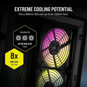 מארז Corsair 2000D RGB AIRFLOW - שחור Mini-ITX