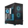 מארז Fractal Design Pop Air RGB Cyan Core TG Clear Tint ATX צבע שחור, כחול