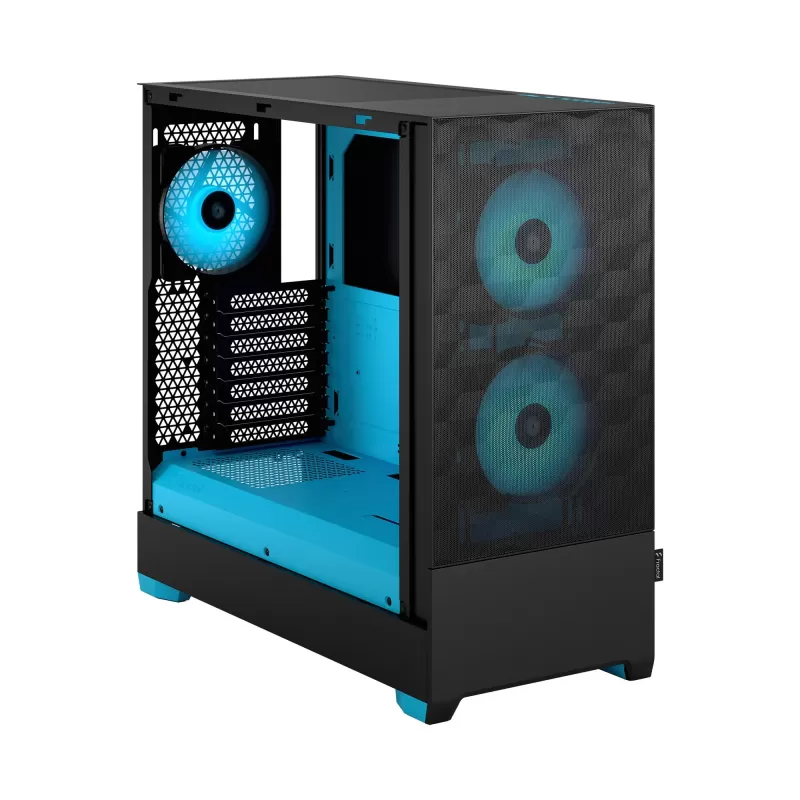 מארז Fractal Design Pop Air RGB Cyan Core TG Clear Tint ATX צבע שחור, כחול