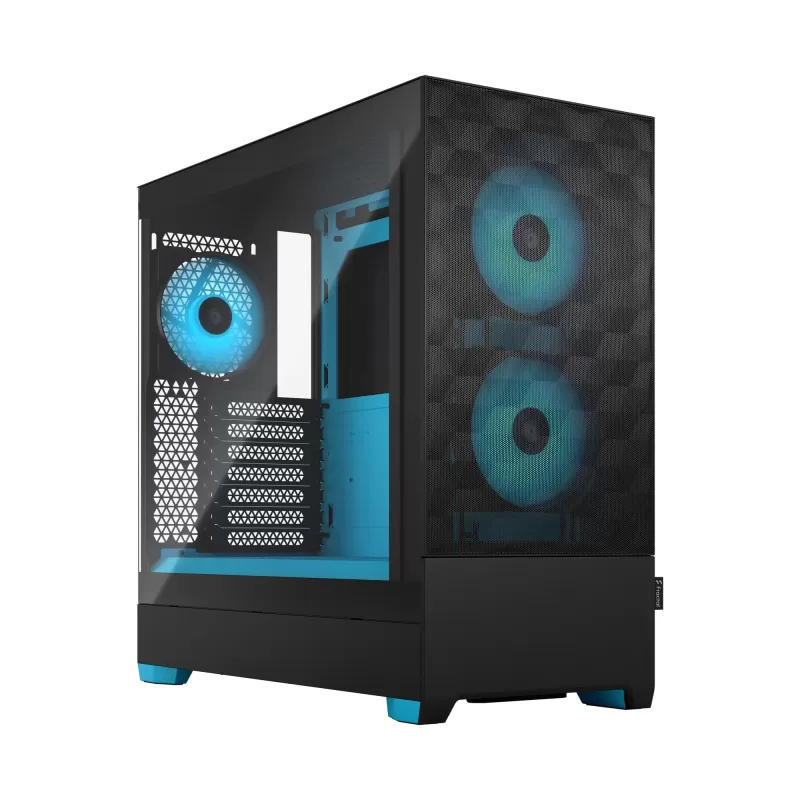 מארז Fractal Design Pop Air RGB Cyan Core TG Clear Tint ATX צבע שחור, כחול