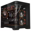 מארז 1St Player UV6 3X ARGB Fan HUB+Remote שחור Case Micro ATX