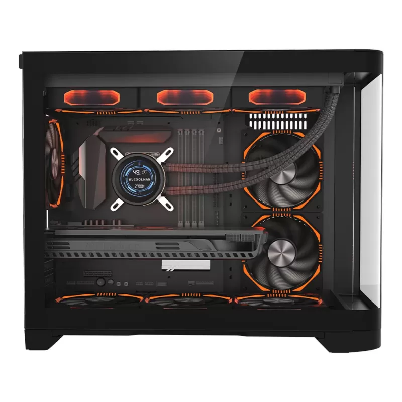מארז 1St Player UV6 3X ARGB Fan HUB+Remote שחור Case Micro ATX