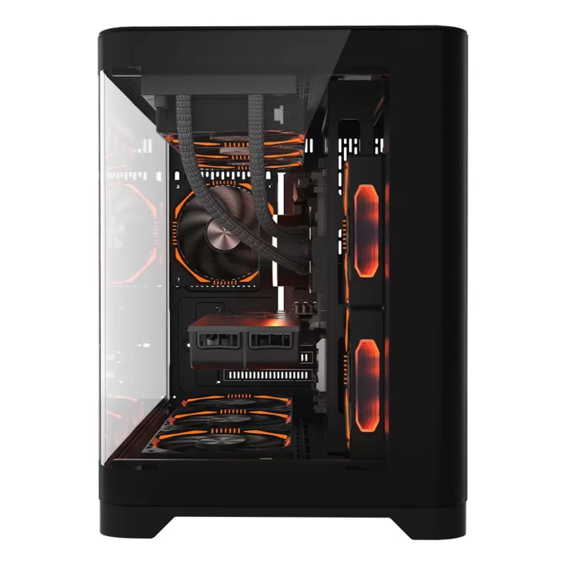 מארז 1St Player UV6 3X ARGB Fan HUB+Remote שחור Case Micro ATX